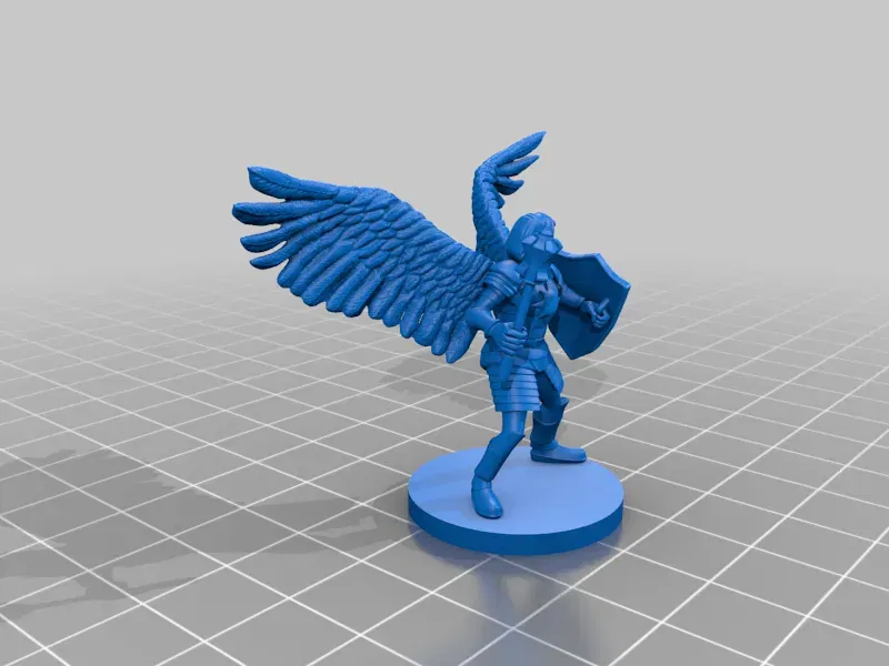 Nhân vật Aasimar giáo sĩ cầm búa chiến đấu - Image 2