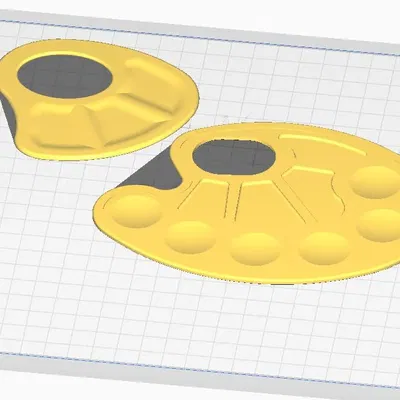 Bảng pha màu cho họa sĩ với kích thước vừa phải