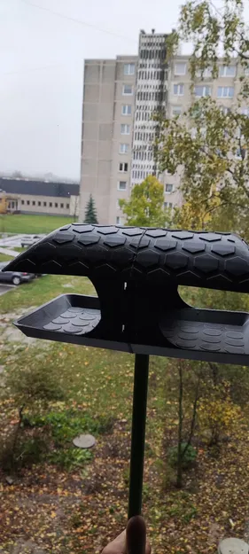 Máy cho chim ăn đơn giản gắn tường hoặc trên thanh - Image 1