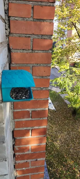 Máy cho chim ăn đơn giản gắn tường hoặc trên thanh - Image 3