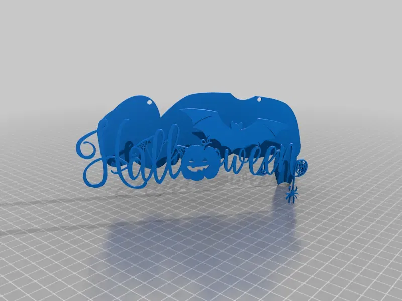 Biển hiệu Halloween với hình dơi trang trí - Image 3