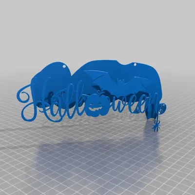 Biển hiệu Halloween với hình dơi trang trí