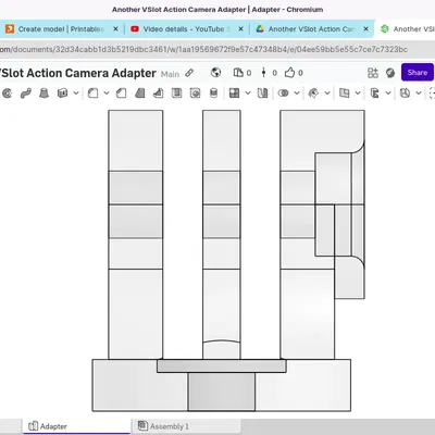 Giá đỡ camera hành động cho thanh nhôm v-slot