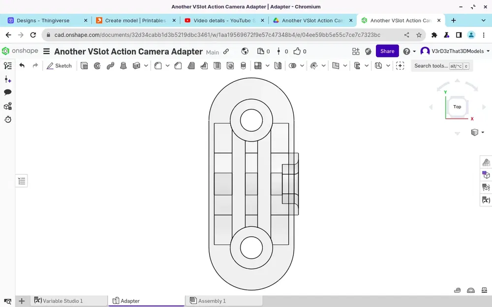 Giá đỡ camera hành động cho thanh nhôm v-slot - Image 3