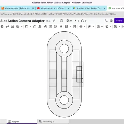 Giá đỡ camera hành động cho thanh nhôm v-slot