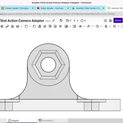 Giá đỡ camera hành động cho thanh nhôm v-slot