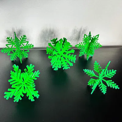 Bộ 5 bông tuyết 3D trang trí Giáng sinh