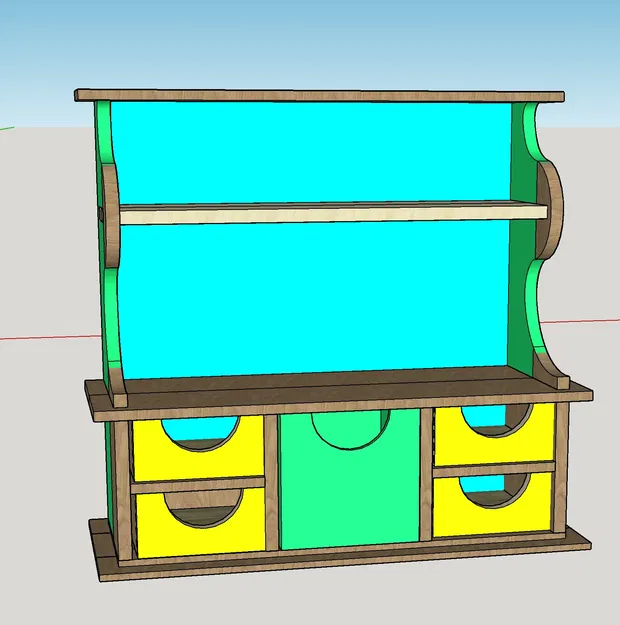 Giá đỡ tổ chức với 5 ngăn và 3 kệ GT113 - Image 1
