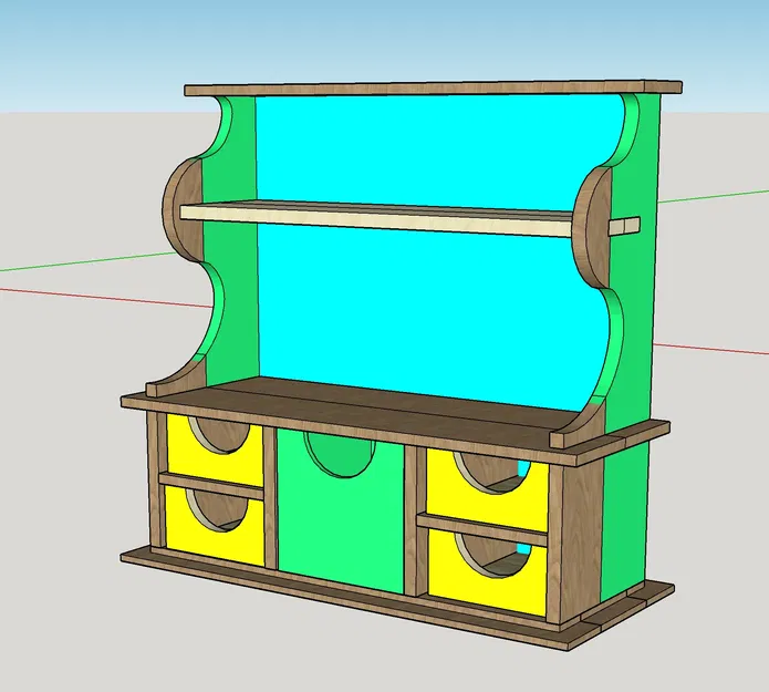 Giá đỡ tổ chức với 5 ngăn và 3 kệ GT113 - Image 3