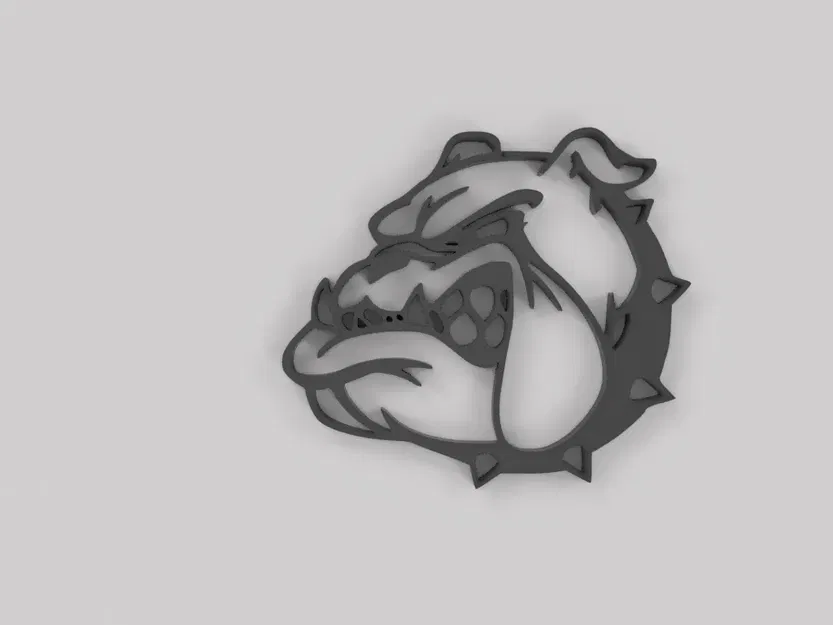 Trang trí tường chó bulldog giận dữ dày 5mm - Image 1