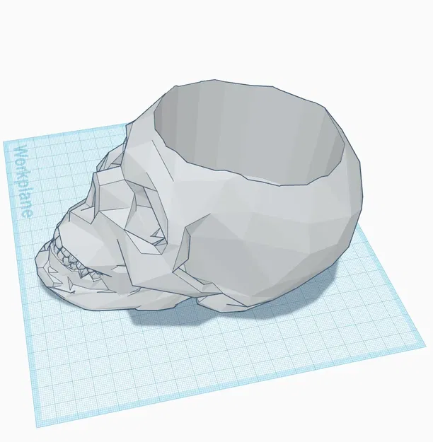 Đầu lâu poly thấp trang trí cho kẹo Halloween hoặc nến - Image 2