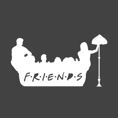 Tranh tường hình bóng các nhân vật trong series Friends