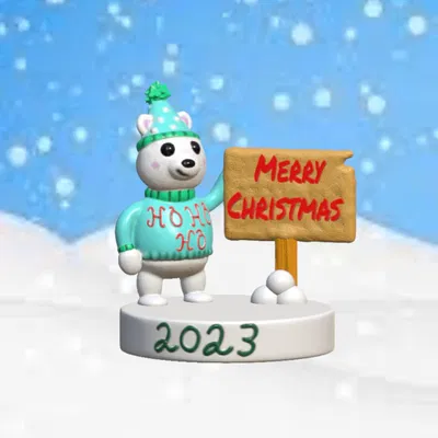 Gấu tuyết Giáng sinh cho mùa lễ hội