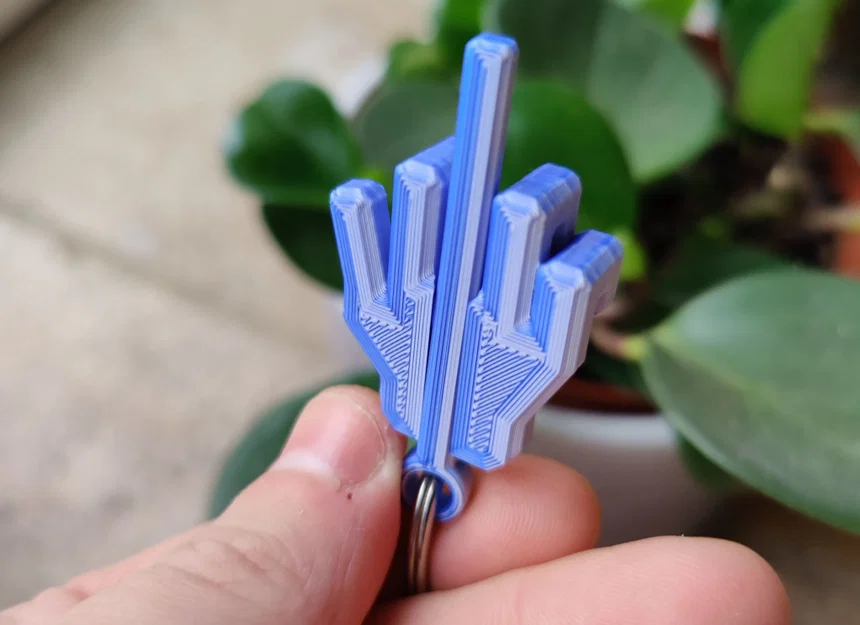 Chìa khóa đeo tay hình ngón giữa vui nhộn - Image 3