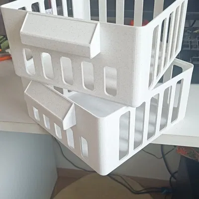 Giỏ đựng đồ có thể xếp chồng với chỗ để nhãn