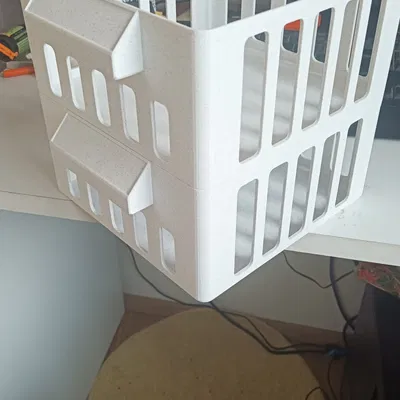 Giỏ đựng đồ có thể xếp chồng với chỗ để nhãn