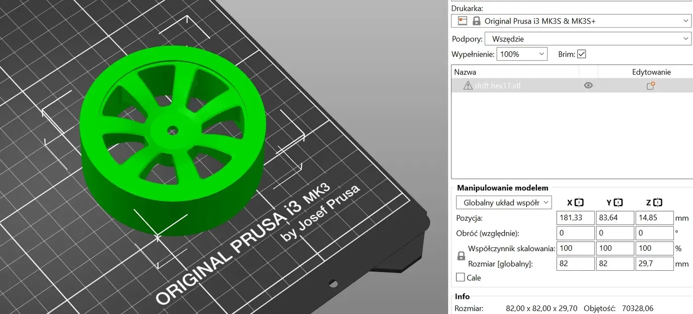 Bánh xe Drift Hex 17 cho mô hình xe hơi - Image 1