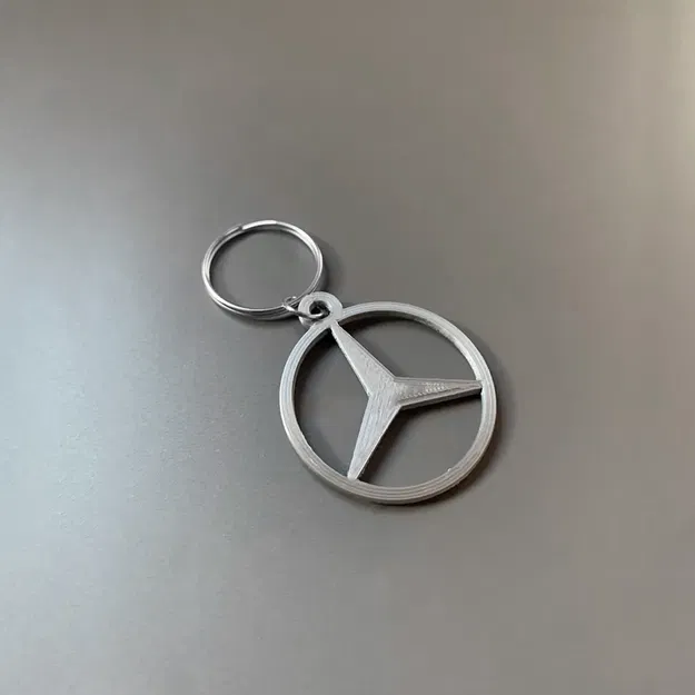 Móc chìa khóa thương hiệu Mercedes đơn giản và tinh tế - Image 2