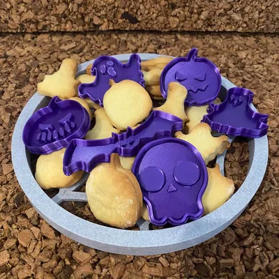 Cutter bánh quy Halloween hình đầu lâu và ma