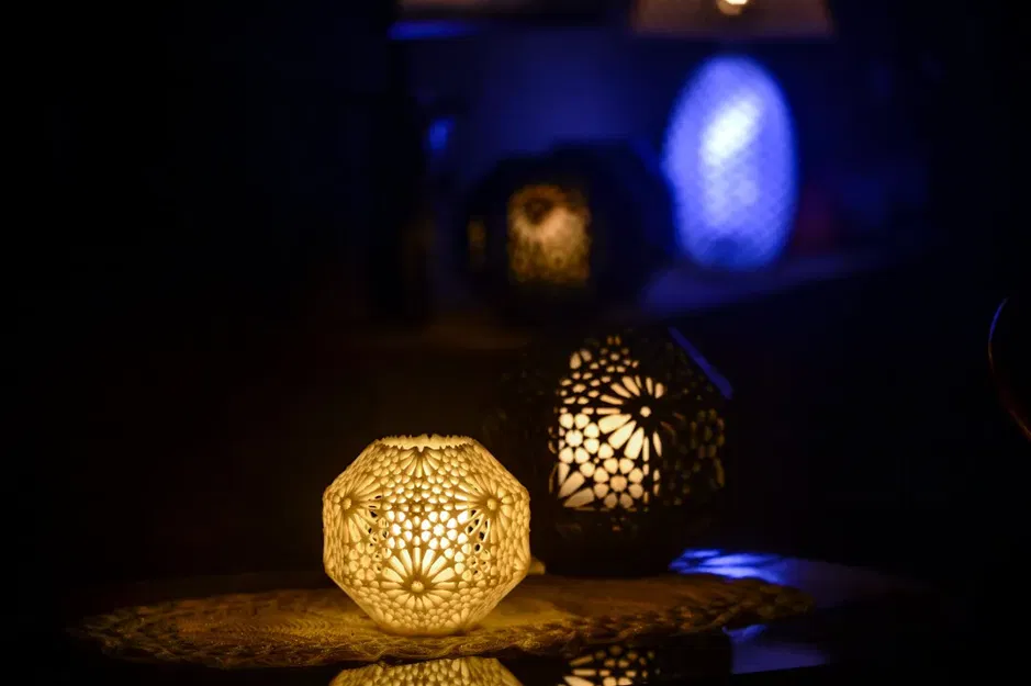 Đèn bàn Arabesque Alhambra Rosetta 14cm phong cách Andalusia - Image 1