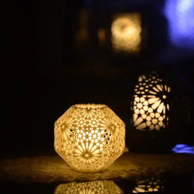 Đèn bàn Arabesque Alhambra Rosetta 14cm phong cách Andalusia