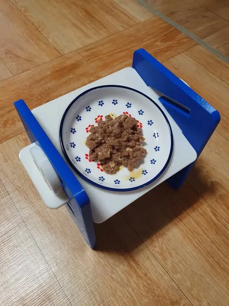 Giá đỡ bát ăn cho mèo điều chỉnh độ cao - Image 1