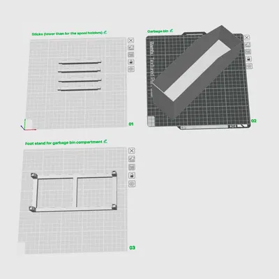Ngăn chứa rác cho giá đỡ cuộn dây xếp chồng