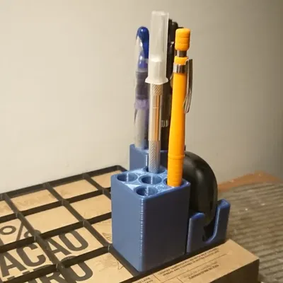 Giá đỡ bút chì/bút bi Gridfinity với rãnh giữ đầu bút