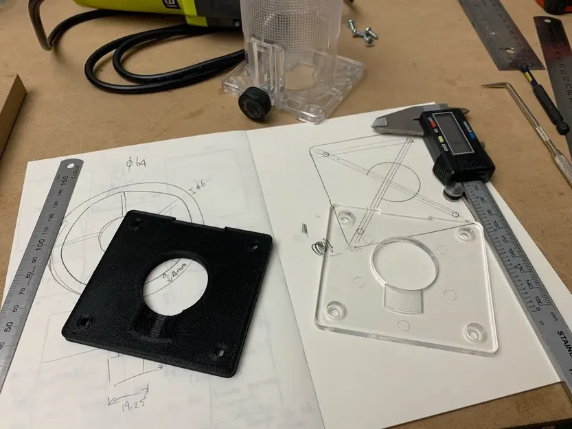 Bảng đế cho máy phay Ryobi RTR400-S 400W - Image 1