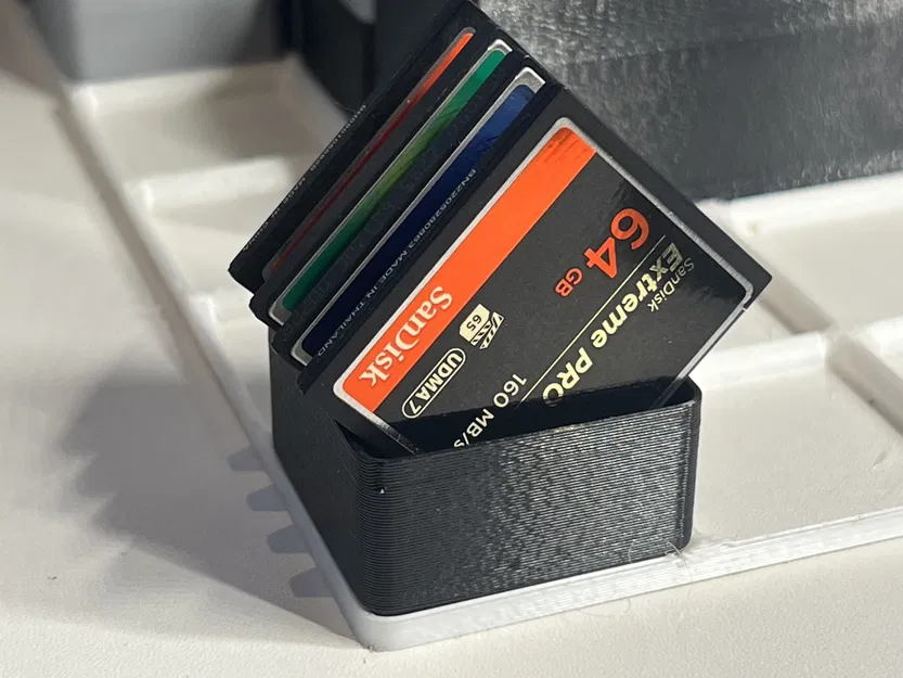 Giá đỡ thẻ CF cho nền Gridfinity 1x1 - Image 1