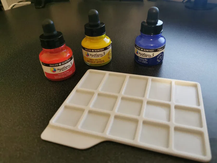 Bảng màu sơn kích thước A6 với các ngăn chứa mực riêng biệt - Image 3