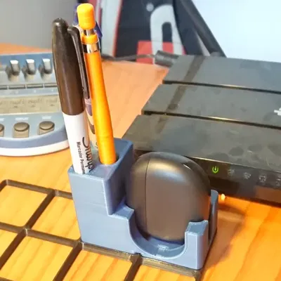 Giá đỡ hộp tai nghe Gridfinity cho Redmi Buds 4 với chỗ để bút