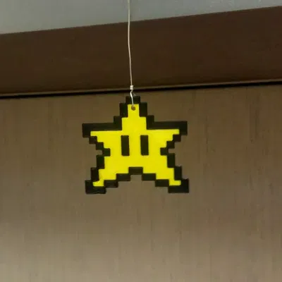 Trang trí ngôi sao bất khả chiến bại Mario 3 cho máy in 3D