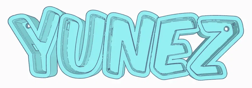 Đèn LED tên YUNEZ in 3D cho trẻ em - Image 1