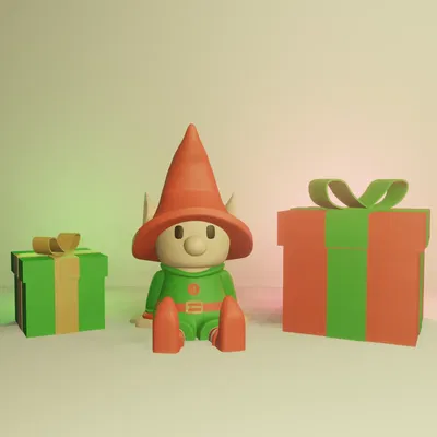 Nhân vật yêu tinh Giáng sinh vui vẻ cho mùa lễ hội