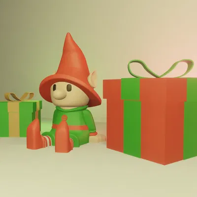 Nhân vật yêu tinh Giáng sinh vui vẻ cho mùa lễ hội