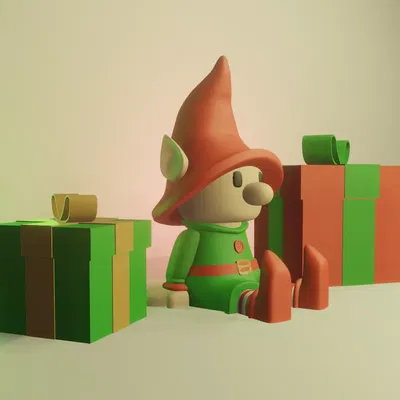 Nhân vật yêu tinh Giáng sinh vui vẻ cho mùa lễ hội