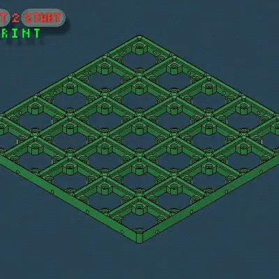 Đế tổ chức Gridfinity 5x5 kiểu Skelet