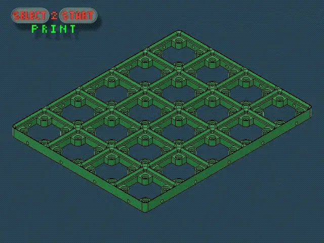 Giá đỡ tổ chức bàn Gridfinity 5x4 với nền Skelet - Image 1