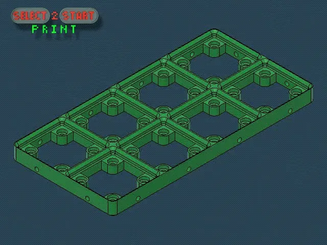 Giá đỡ tổ chức 4x2 Gridfinity với nền Skelet - Image 1