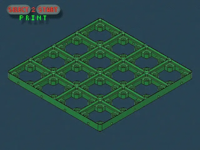 Bảng tổ chức Gridfinity 4x4 với đế Skelet - Image 1