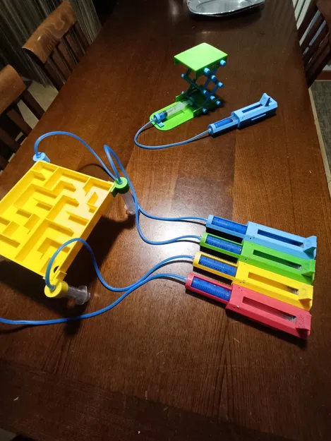 Mê cung thủy lực di động trên 4 xi lanh 20ml - Image 2