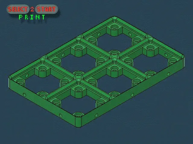 Giá đỡ tổ chức Gridfinity Skelet 3x2 cho bàn làm việc - Image 1