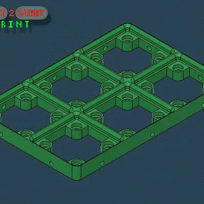 Giá đỡ tổ chức Gridfinity Skelet 3x2 cho bàn làm việc