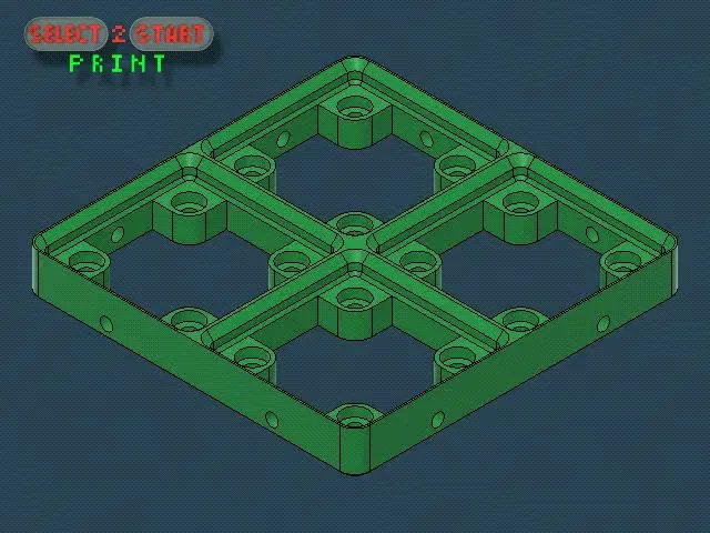 Cơ sở Gridfinity 2x2 kiểu Skelet cho in 3D - Image 1