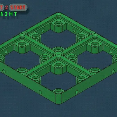 Cơ sở Gridfinity 2x2 kiểu Skelet cho in 3D