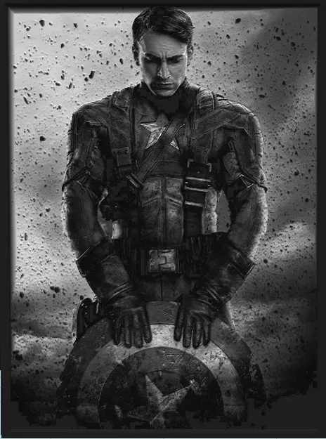 Mô hình lithophane Captain America ấn tượng - Image 1