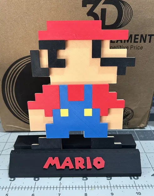 Mario pixel hóa với giá đỡ - Image 1