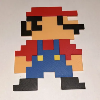Mario pixel hóa với giá đỡ
