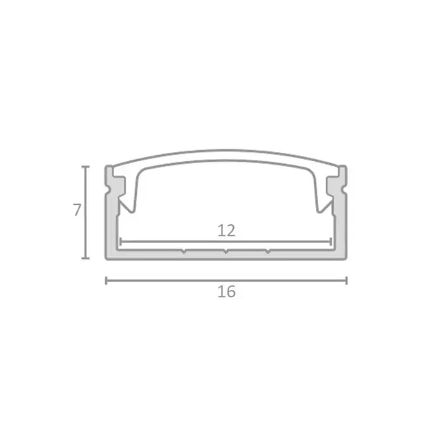 Nắp cuối cho kênh LED kích thước 16x7mm - Image 3